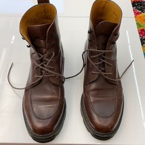 Brown Leather Cole Haan lace men’s boots 11 M